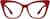 Front view of Cat-Eye Glasses 2027018 in Red thumbnail