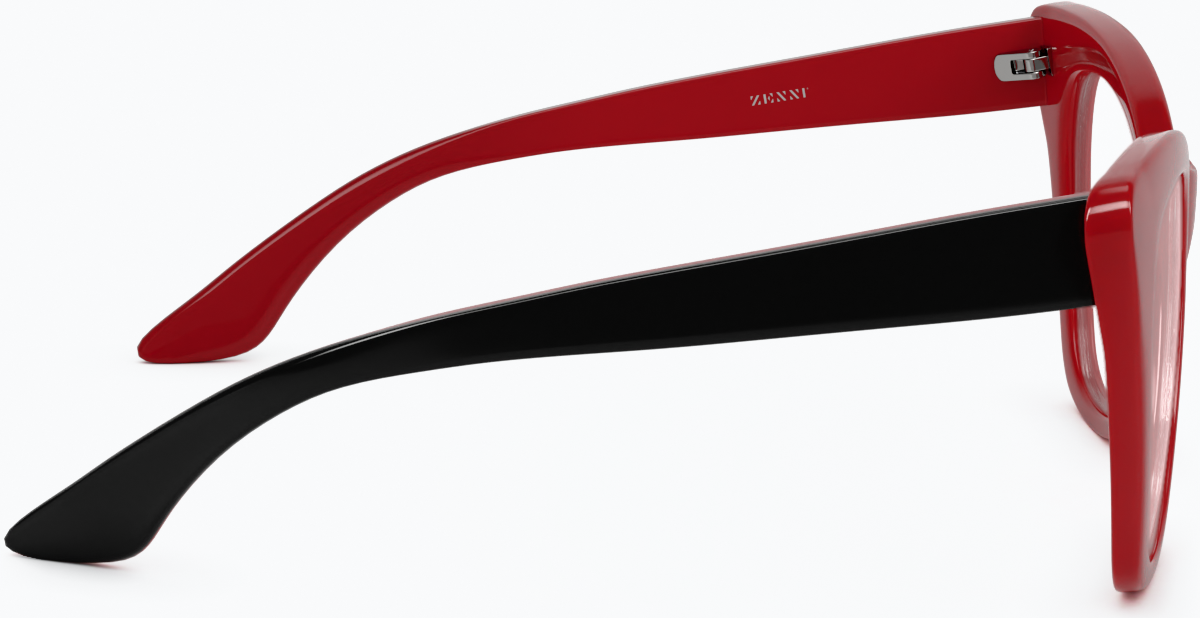 Side view of Cat-Eye Glasses 2027018 in Red thumbnail