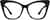 Front view of Cat-Eye Glasses 2027021 in Black thumbnail