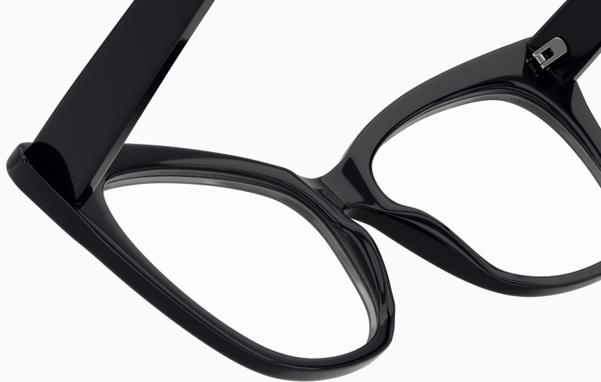 See-through view of Cat-Eye Glasses 2027021 in Black thumbnail