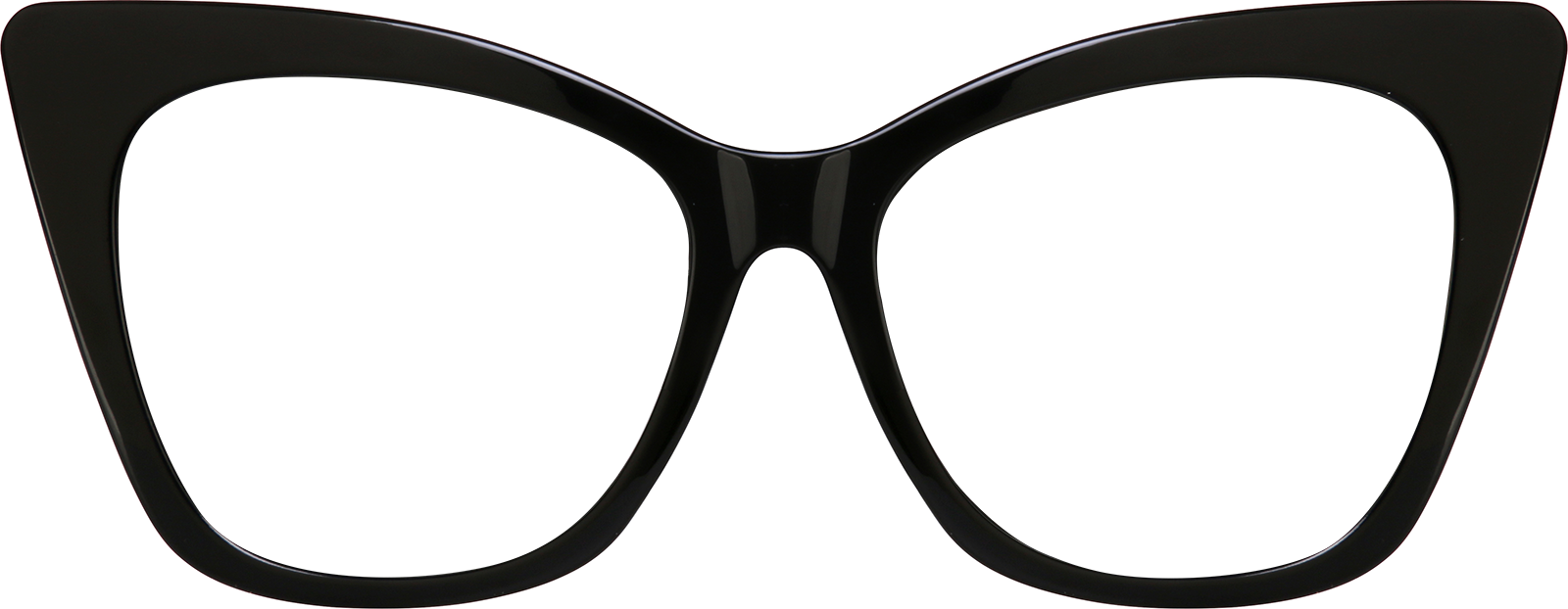 Front view of Cat-Eye Glasses 2027021 in Black