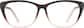 Front view of Rectangle Glasses 2027115 in Mocha thumbnail