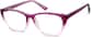 Angle view of Rectangle Glasses 2027117 in Purple thumbnail