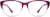 Front view of Rectangle Glasses 2027117 in Purple thumbnail