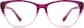 Front view of Rectangle Glasses 2027117 in Purple thumbnail