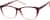 Angle view of Rectangle Glasses 2027118 in Raspberry thumbnail