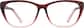 Front view of Rectangle Glasses 2027118 in Raspberry thumbnail