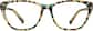 Front view of Rectangle Glasses 2027125 in Tortoiseshell thumbnail