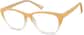 Angle view of Rectangle Glasses 2027142 in Orange thumbnail