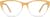 Front view of Rectangle Glasses 2027142 in Orange thumbnail