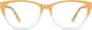 Front view of Rectangle Glasses 2027142 in Orange thumbnail