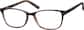 Angle view of Oval Glasses 2027315 in Brown thumbnail