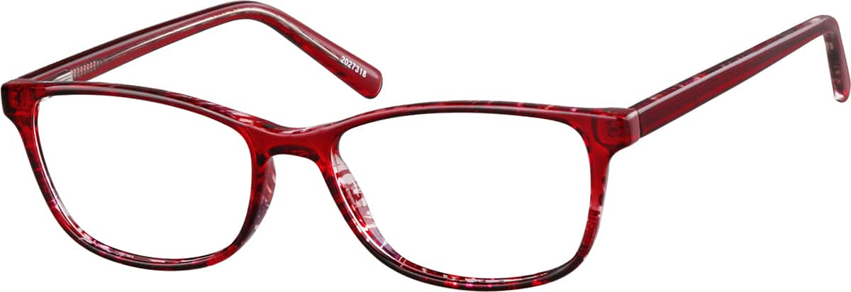 Angle view of Rectangle Glasses 2027318 in Cherry