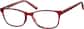 Angle view of Oval Glasses 2027318 in Cherry thumbnail