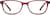 Front view of Rectangle Glasses 2027318 in Cherry thumbnail