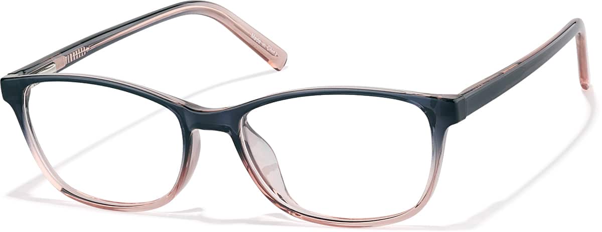 Basic Frame Pink Gray and Pink Oval Glasses #2027324 | Zenni Optical
