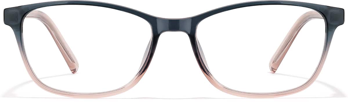 Basic Frame Gray Gray and Pink Oval Glasses #2027324 | Zenni Optical