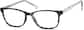 Angle view of Oval Glasses 2027331 in Black thumbnail