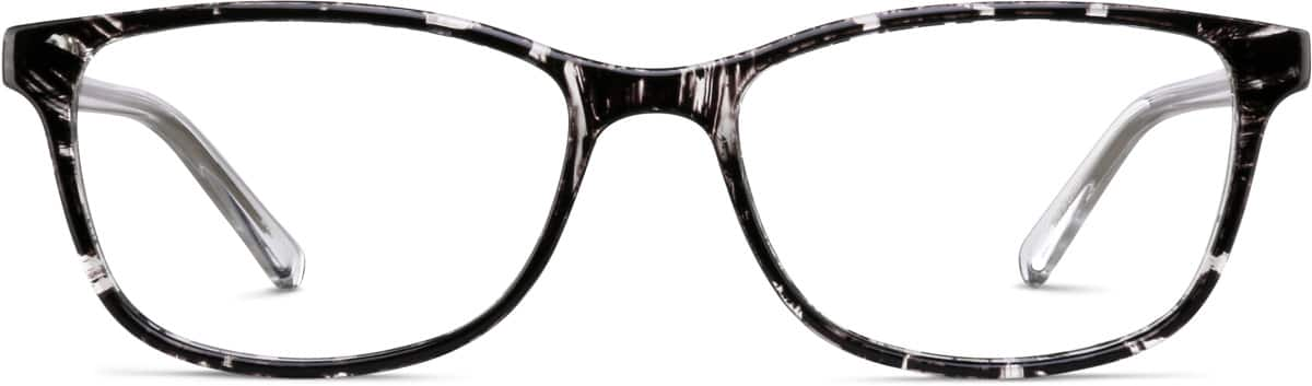 Front view of Rectangle Glasses 2027331 in Black