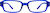 Front view of Rectangle Glasses 2027416 in Blue thumbnail
