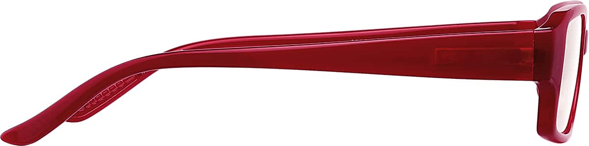 Side view of Rectangle Glasses 2027418 in Red