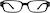 Front view of Rectangle Glasses 2027421 in Black thumbnail