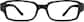 Front view of Rectangle Glasses 2027421 in Black thumbnail