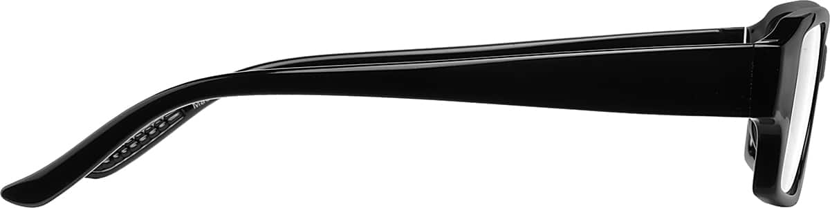 Side view of Rectangle Glasses 2027421 in Black