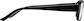 Side view of Rectangle Glasses 2027421 in Black thumbnail