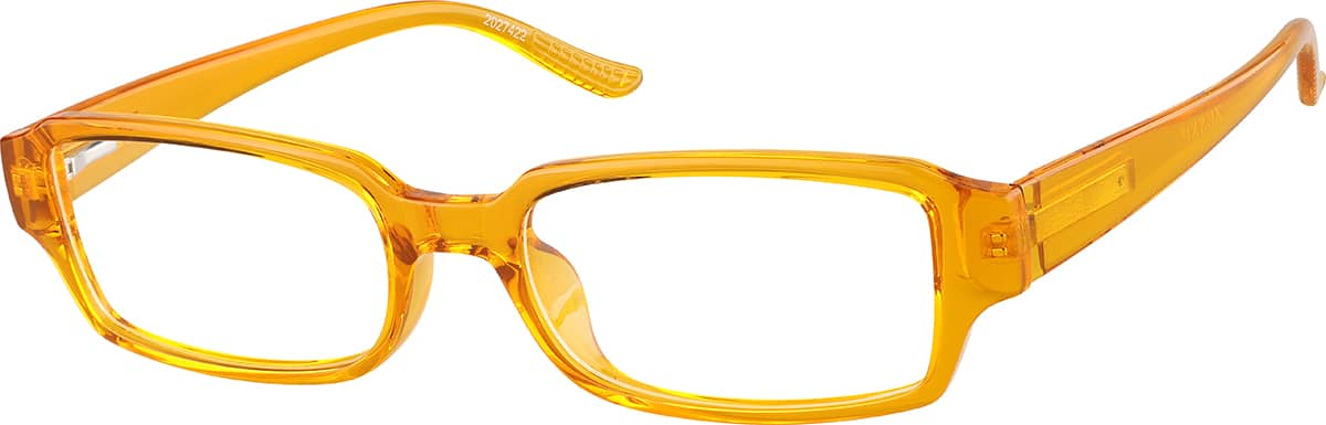 Angle view of Rectangle Glasses 2027422 in Orange