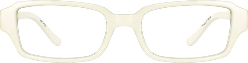 White Rectangle Glasses