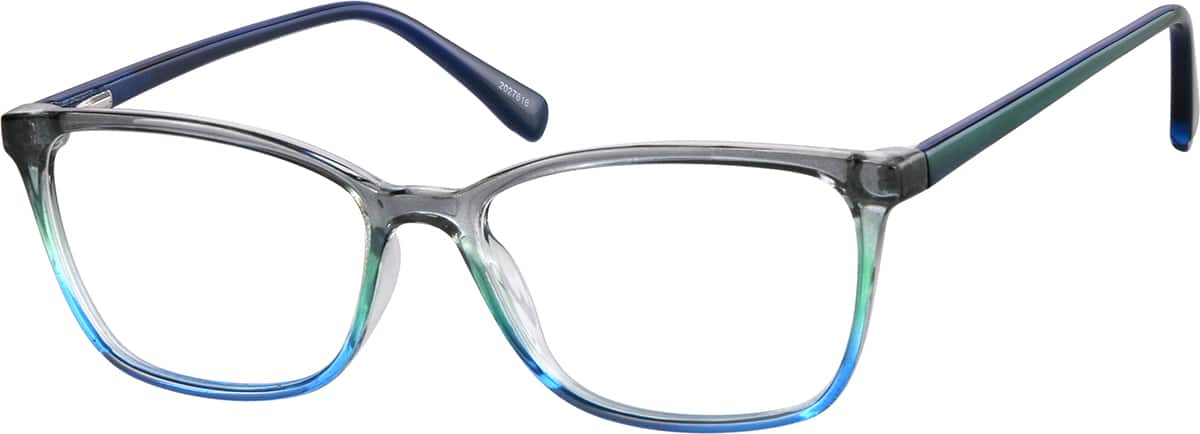 Angle view of Rectangle Glasses 2027616 in Deep Sea