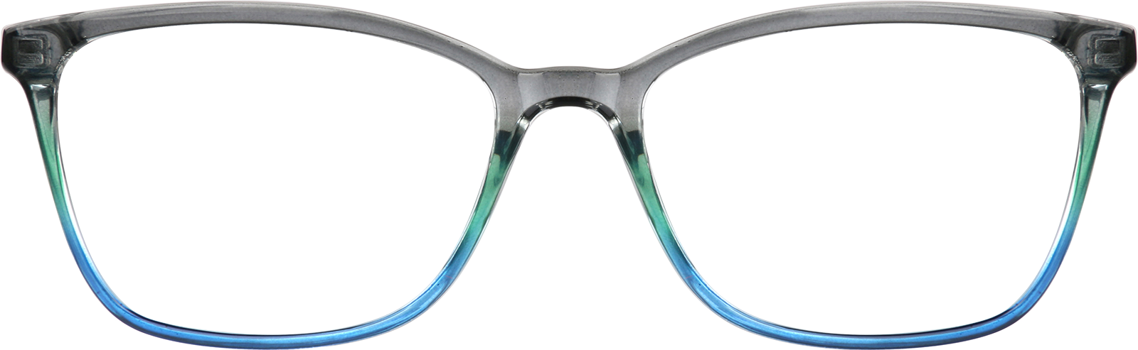 Front view of Rectangle Glasses 2027616 in Deep Sea