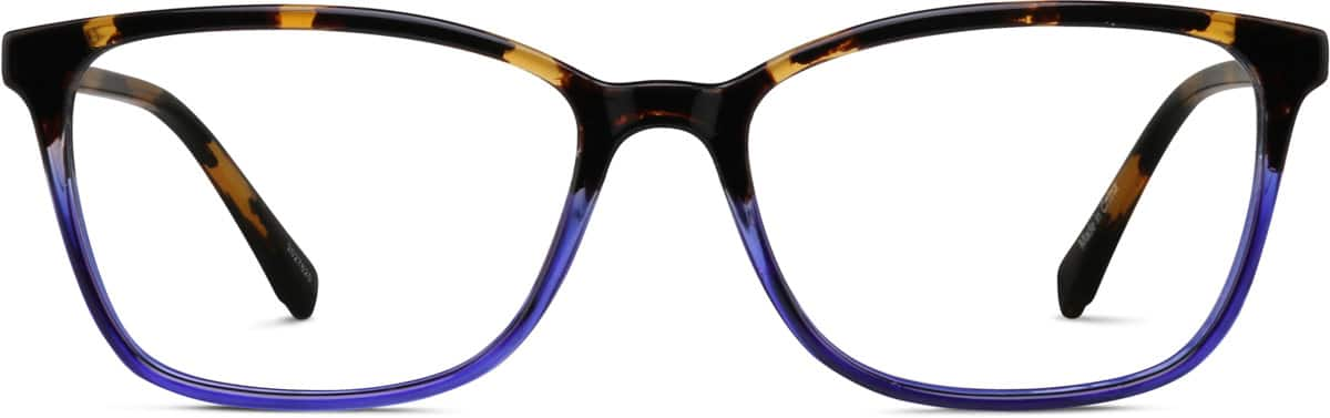 Front view of Rectangle Glasses 2027625 in Tortoiseshell