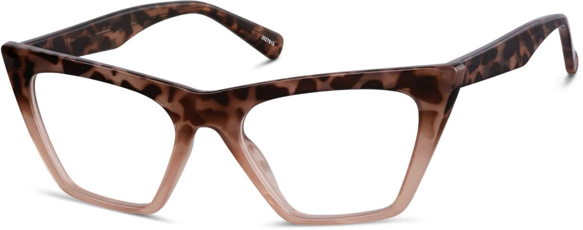 Angle view of Cat-Eye Glasses 2027815 in Tortoiseshell