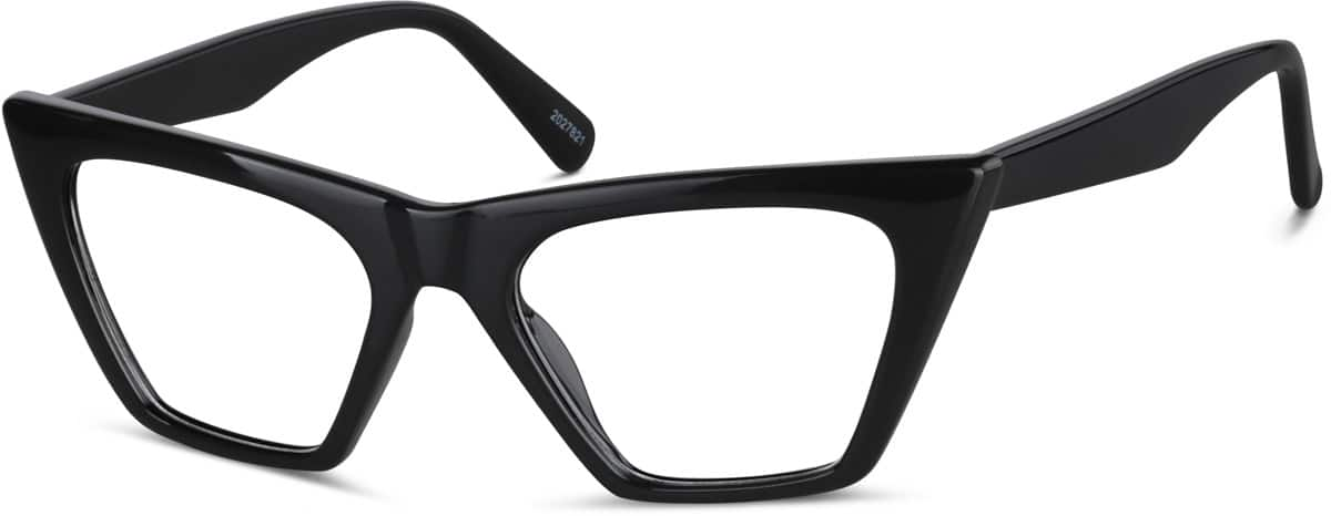 Angle view of Cat-Eye Glasses 2027821 in Black