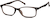 Angle view of Rectangle Glasses 2027915 in Brown thumbnail