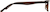 Side view of Rectangle Glasses 2027915 in Brown thumbnail