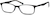 Angle view of Rectangle Glasses 2027921 in Black thumbnail