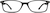 Front view of Rectangle Glasses 2027921 in Black thumbnail