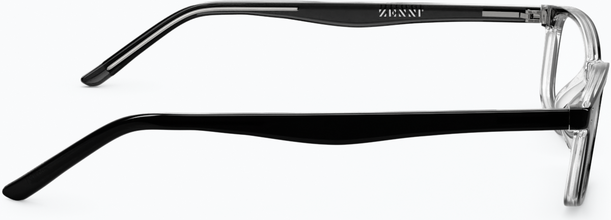 Side view of Rectangle Glasses 2027921 in Black thumbnail