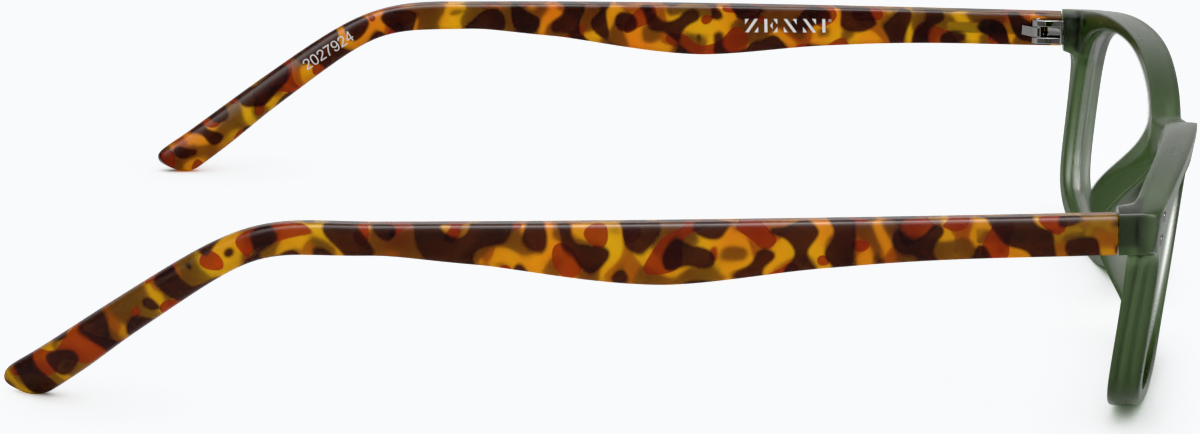 Side view of Rectangle Glasses 2027924 in Moss thumbnail