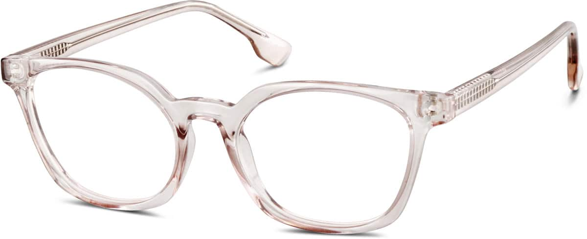 Angle view of Square Glasses 2028119 in Pink