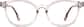 Front view of Square Glasses 2028119 in Pink thumbnail
