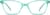 Front view of Kids' Rectangle Glasses 2028316 in Aquamarine thumbnail