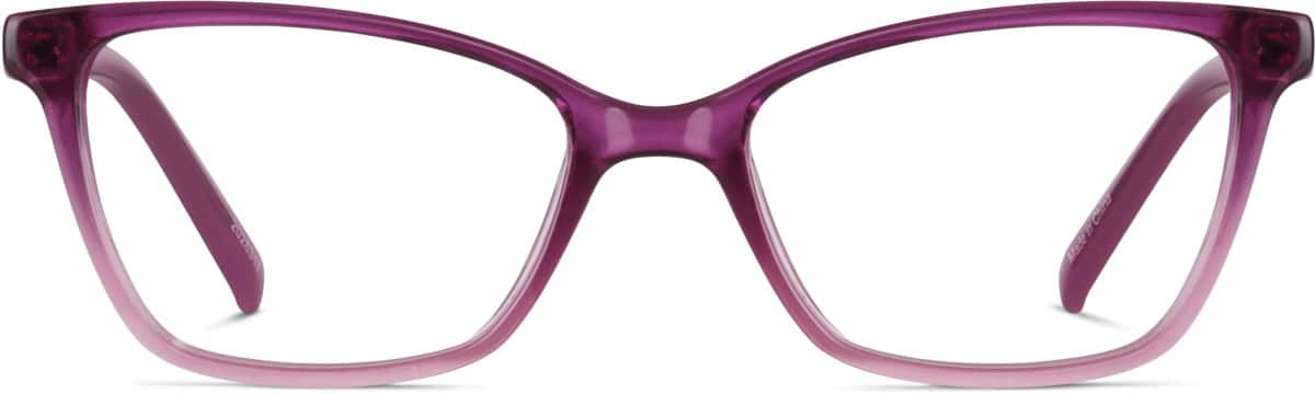 Front view of Kids' Rectangle Glasses 2028317 in Amethyst