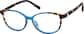 Angle view of Oval Glasses 2028816 in Blue thumbnail