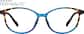 Front view of Oval Glasses 2028816 in Blue thumbnail