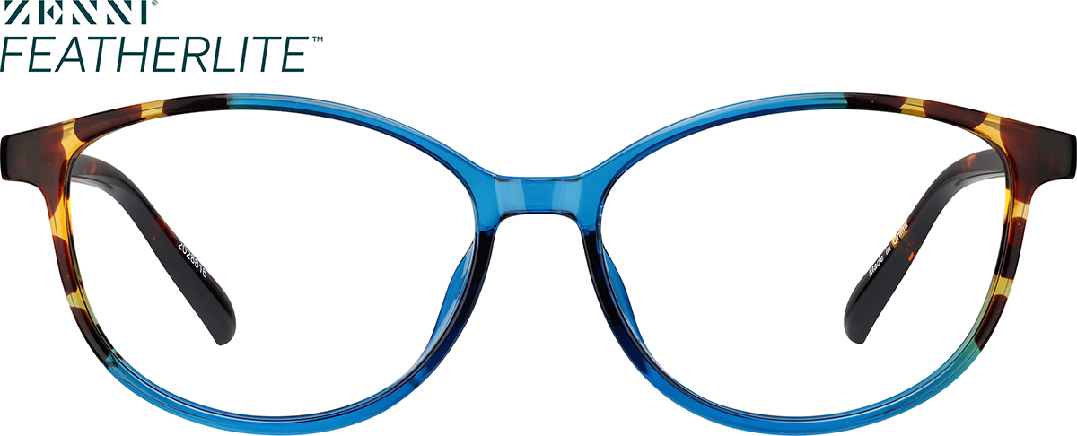 Blue Oval Glasses