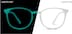 Kids' Glow-in-the-Dark Round Glasses 2029150 in Blue Glow